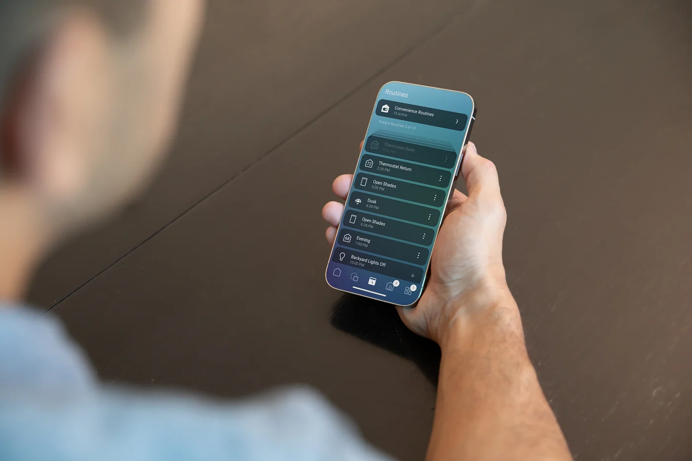 Smart home routines on a phone